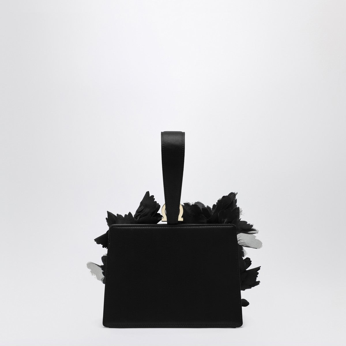 Ferragamo Mini clutch with black flowers